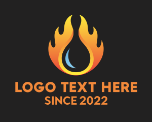 Petroleum - Fuel Fire Petrol Gas logo design