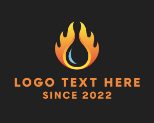 Water - Fuel Fire Petroleum Gas logo design