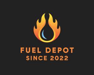 Gas - Fuel Fire Petroleum Gas logo design