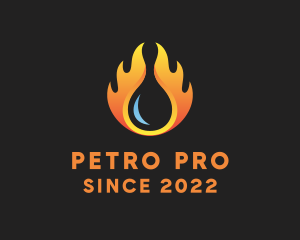 Petroleum - Fuel Fire Petroleum Gas logo design