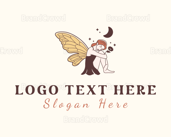 Folklore Woman Fairy Logo