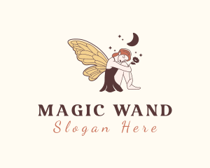 Folklore Woman Fairy logo design