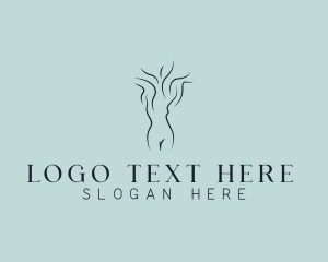 Lingerie - Nude Woman Tree logo design