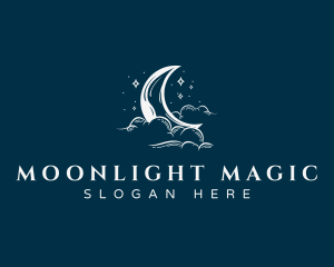 Midnight - Evening Crescent Moon logo design