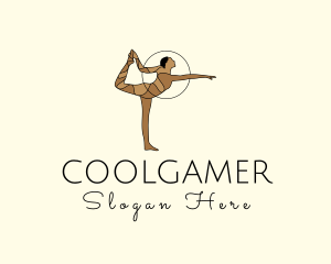 Female Gymnast Yoga Dancer Logo