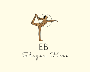 Female Gymnast Yoga Dancer Logo