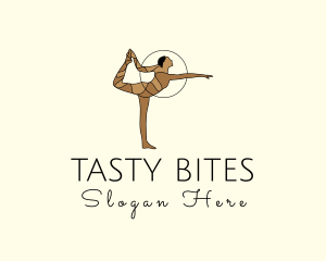 Female Gymnast Yoga Dancer Logo