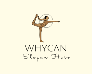 Female Gymnast Yoga Dancer Logo