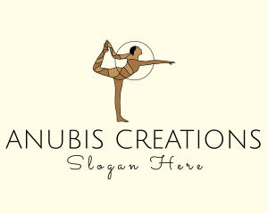 Female Gymnast Yoga Dancer logo design