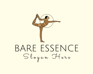 Female Gymnast Yoga Dancer logo design