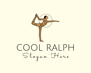 Female Gymnast Yoga Dancer logo design