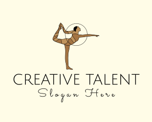 Talent - Female Gymnast Yoga Dancer logo design
