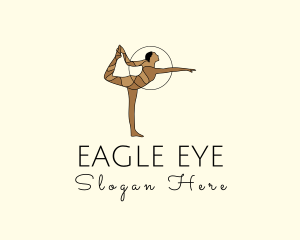 Female Gymnast Yoga Dancer logo design