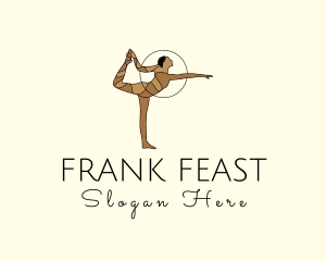 Female Gymnast Yoga Dancer logo design