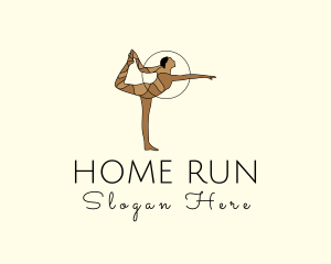 Female Gymnast Yoga Dancer logo design