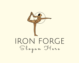 Female Gymnast Yoga Dancer logo design