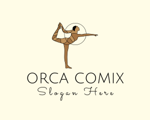 Performer - Female Gymnast Yoga Dancer logo design