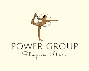 Dancing - Female Gymnast Yoga Dancer logo design