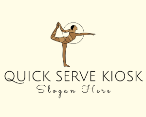 Female Gymnast Yoga Dancer logo design