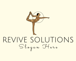 Transformation - Female Gymnast Yoga Dancer logo design