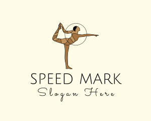 Female Gymnast Yoga Dancer logo design