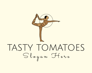 Female Gymnast Yoga Dancer logo design