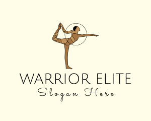 Performer - Female Gymnast Yoga Dancer logo design