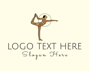 Female Gymnast Yoga Dancer Logo