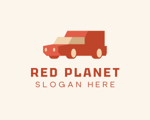 Red Logistics Trucker logo design