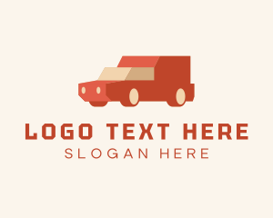 Logistics - Red Logistics Trucker logo design