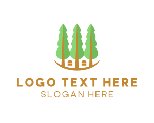 Shed - Treehouse Property Landscape logo design