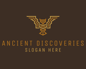 Archeology - Native Bird Symbol logo design