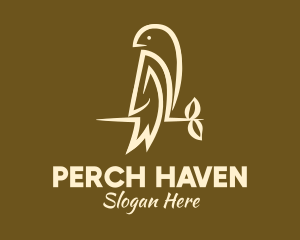 Perch - Wild Finch Bird logo design