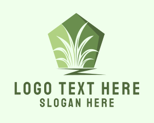 Green - Grass Gardening Badge logo design
