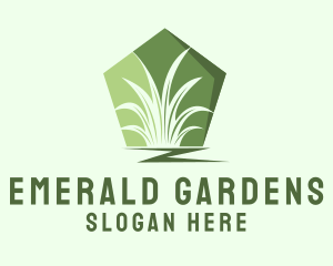 Grass Gardening Badge  logo design