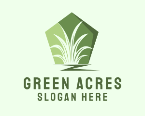 Grass Gardening Badge  logo design