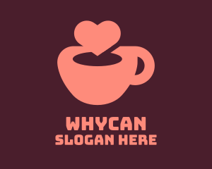 Heart Coffee Cup Logo