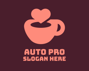 Americano - Heart Coffee Cup logo design