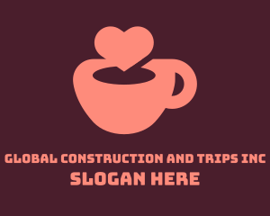 Tea - Heart Coffee Cup logo design