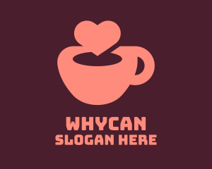 Teahouse - Heart Coffee Cup logo design