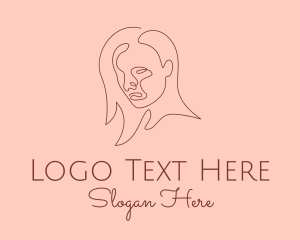 Face - Aesthetic Monoline Woman logo design