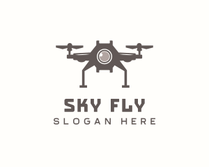 Quadcopter Drone Photography logo design