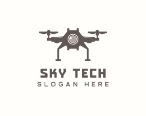 Quadcopter Drone Photography logo design