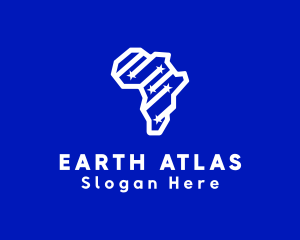 Geography - Africa Star Map logo design