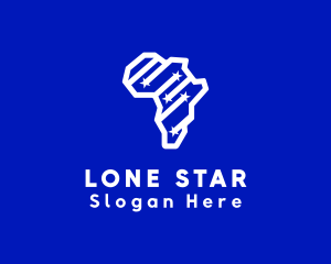 Africa Star Map logo design