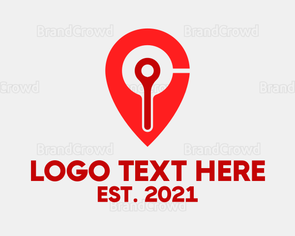 Red Pin Locator Logo