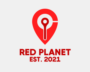 Red Pin Locator  logo design