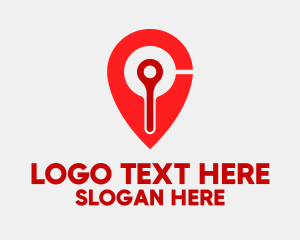 Red Pin Locator  Logo