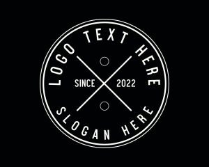 Text - Simple Hipster Badge logo design