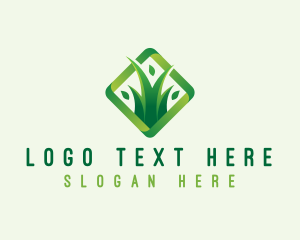 Eco - Garden Grass Landscaping logo design